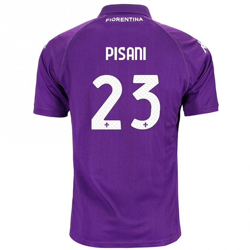 Kids Football Diego Pisani #23 Purple Home Jersey 2024/25 T-Shirt Uk