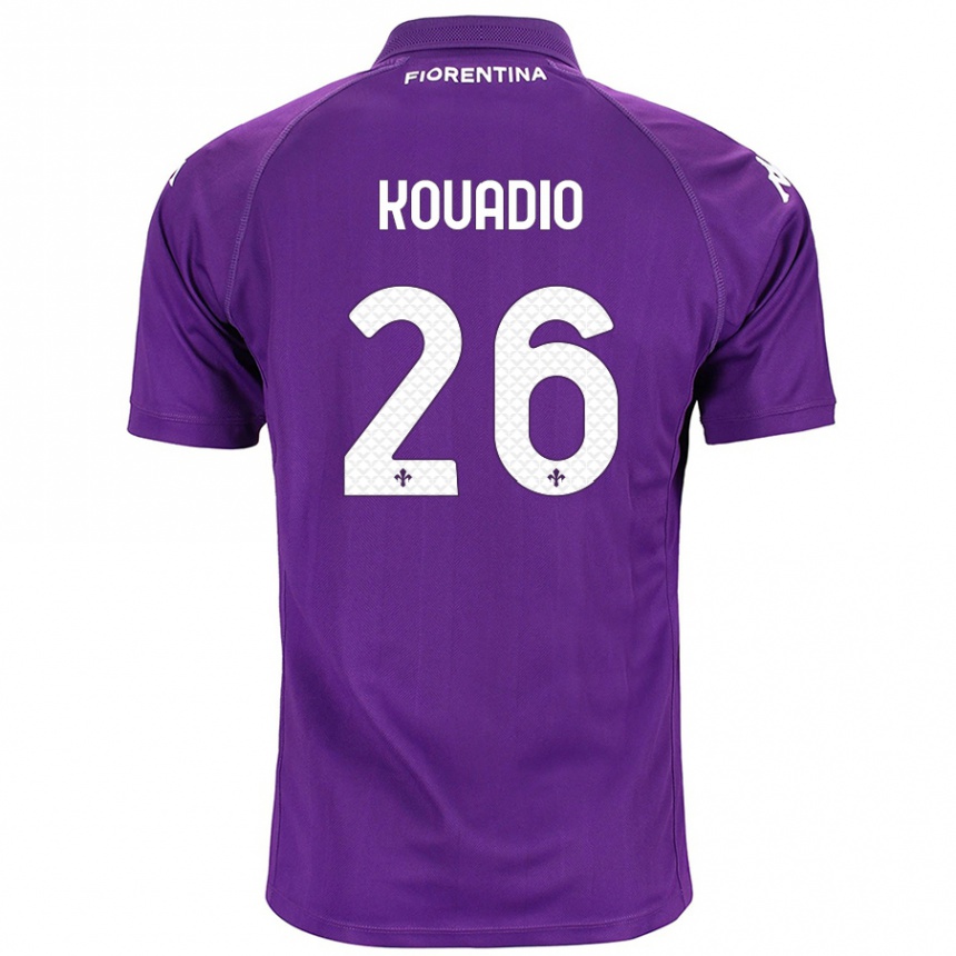 Kids Football Eddy Kouadio #26 Purple Home Jersey 2024/25 T-Shirt Uk