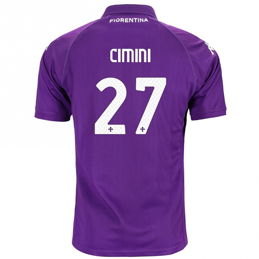 Kids Football Linda Tucceri Cimini #27 Purple Home Jersey 2024/25 T-Shirt Uk