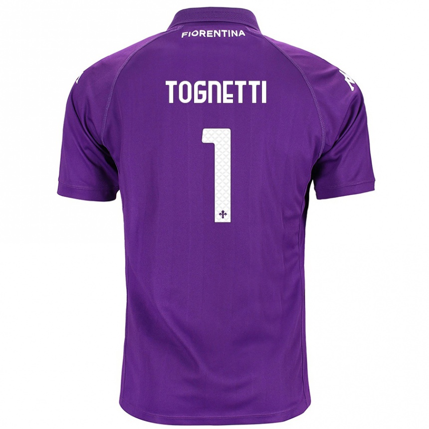 Kids Football Laerte Tognetti #1 Purple Home Jersey 2024/25 T-Shirt Uk