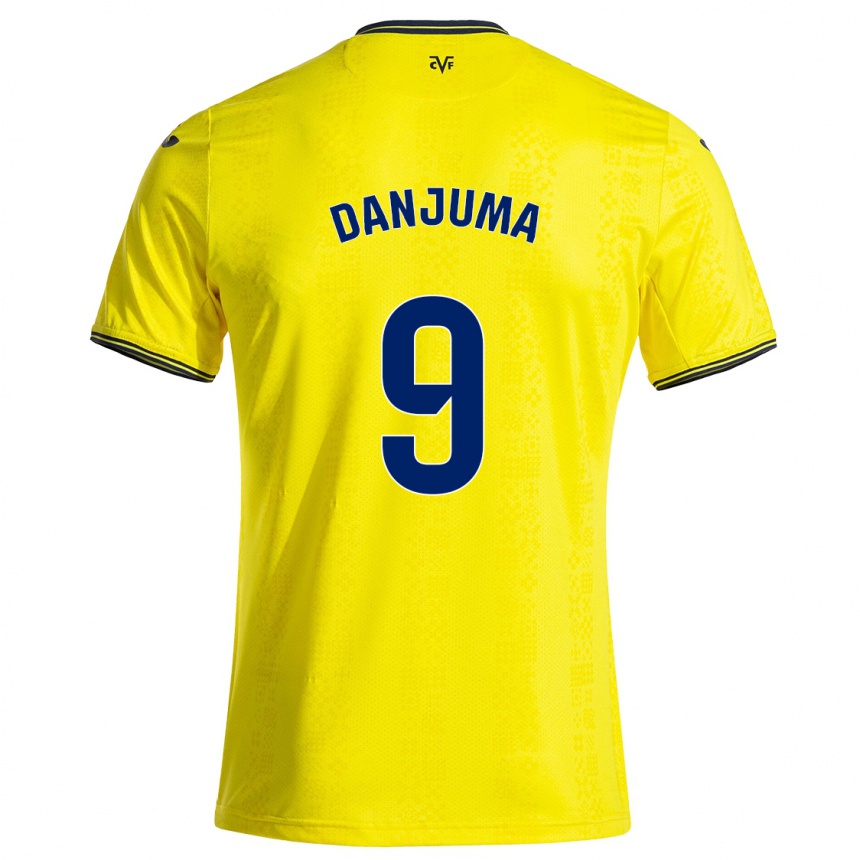 Kids Football Arnaut Danjuma #9 Yellow Black Home Jersey 2024/25 T-Shirt Uk