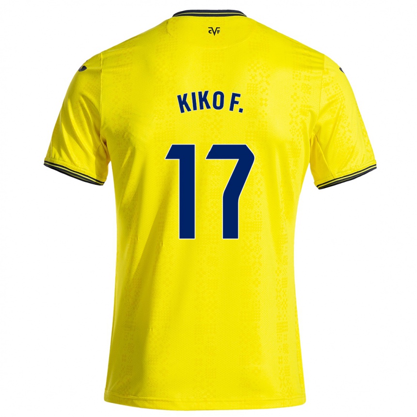 Kids Football Kiko Femenía #17 Yellow Black Home Jersey 2024/25 T-Shirt Uk