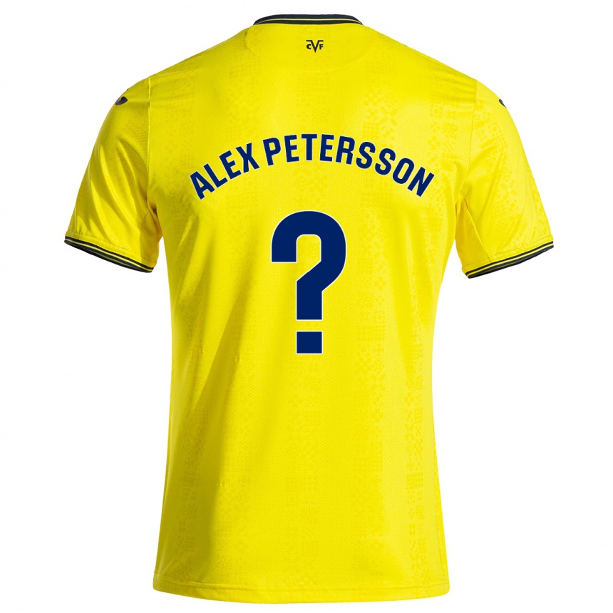 Kids Football Max Alex Petersson #0 Yellow Black Home Jersey 2024/25 T-Shirt Uk