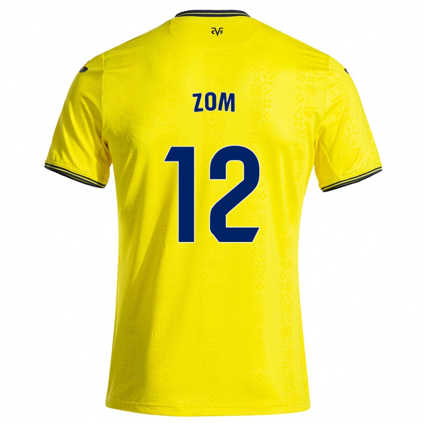 Kids Football Ludo Zom #12 Yellow Black Home Jersey 2024/25 T-Shirt Uk