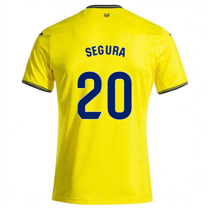 Kids Football Carlos Segura #20 Yellow Black Home Jersey 2024/25 T-Shirt Uk