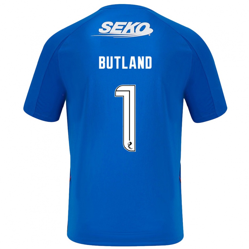 Kids Football Jack Butland #1 Dark Blue Home Jersey 2024/25 T-Shirt Uk