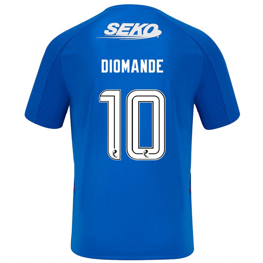 Kids Football Mohamed Diomandé #10 Dark Blue Home Jersey 2024/25 T-Shirt Uk