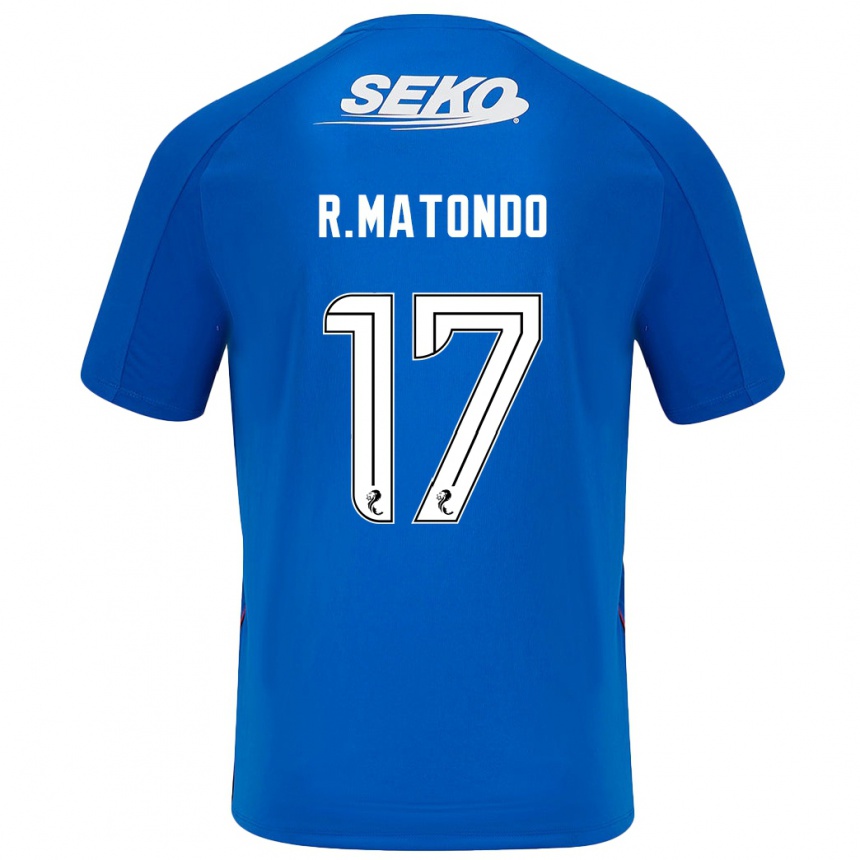 Kids Football Rabbi Matondo #17 Dark Blue Home Jersey 2024/25 T-Shirt Uk