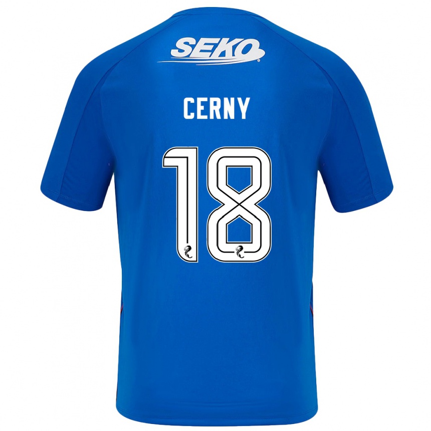 Kids Football Vaclav Cerny #18 Dark Blue Home Jersey 2024/25 T-Shirt Uk