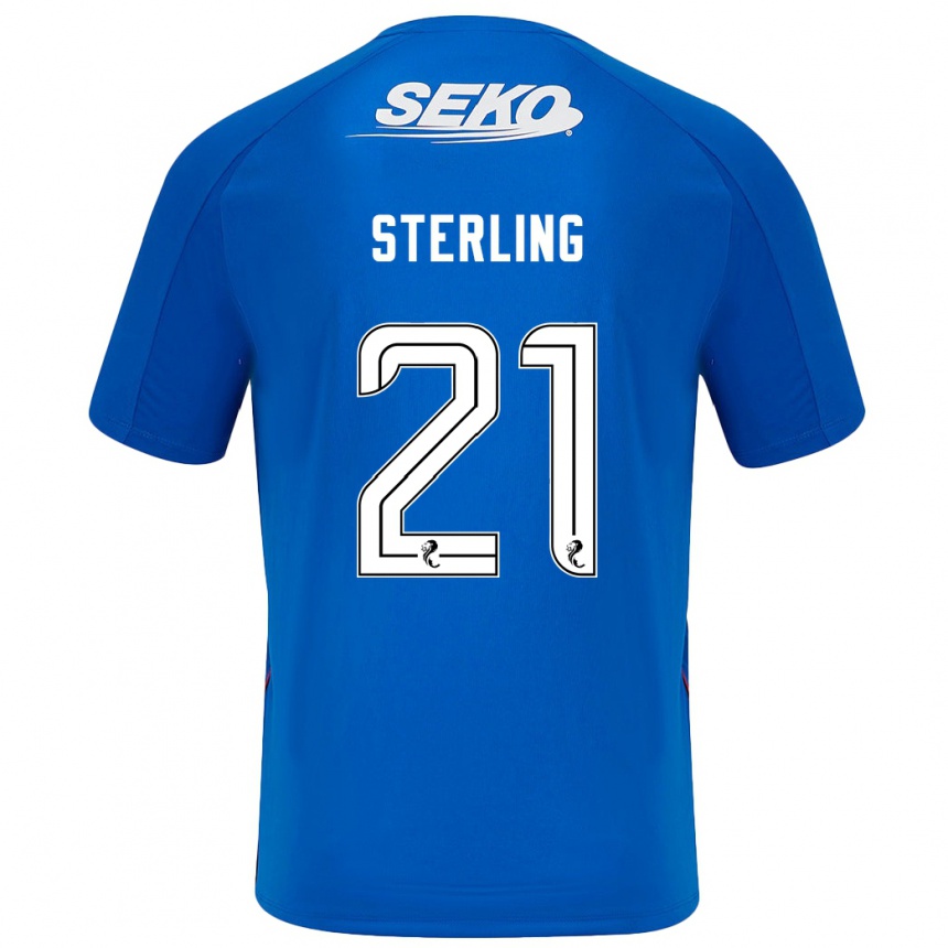 Kids Football Dujon Sterling #21 Dark Blue Home Jersey 2024/25 T-Shirt Uk