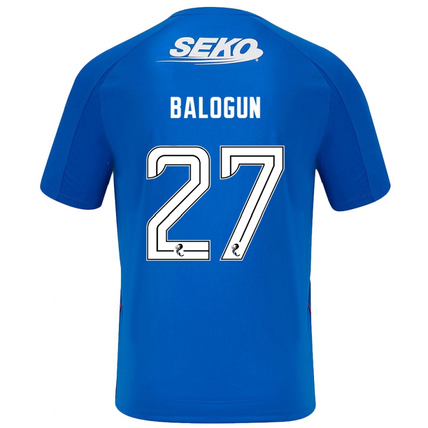 Kids Football Leon Balogun #27 Dark Blue Home Jersey 2024/25 T-Shirt Uk