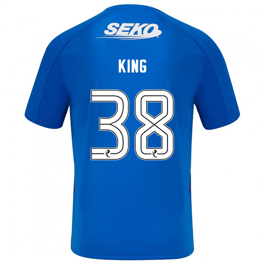 Kids Football Leon King #38 Dark Blue Home Jersey 2024/25 T-Shirt Uk