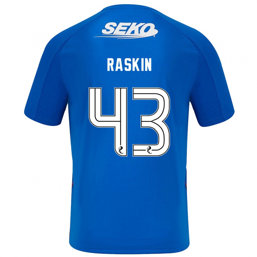 Kids Football Nicolas Raskin #43 Dark Blue Home Jersey 2024/25 T-Shirt Uk