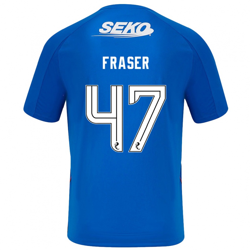 Kids Football Robbie Fraser #47 Dark Blue Home Jersey 2024/25 T-Shirt Uk