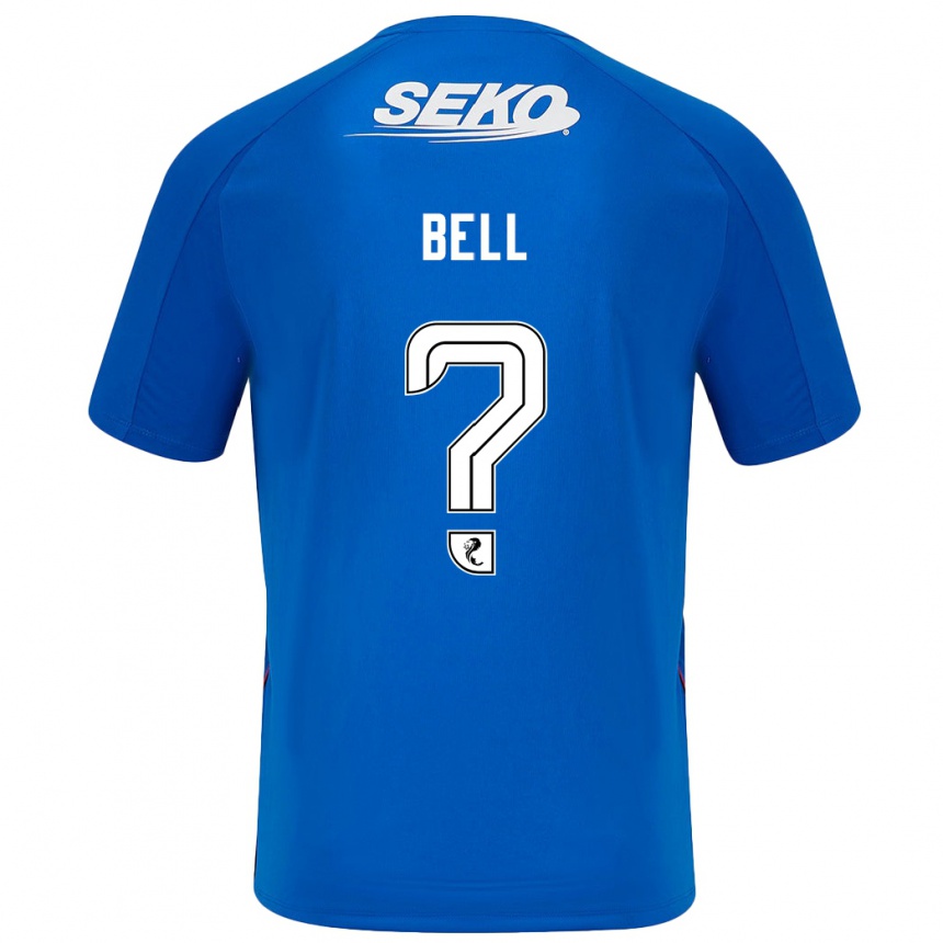 Kids Football Cameron Bell #0 Dark Blue Home Jersey 2024/25 T-Shirt Uk