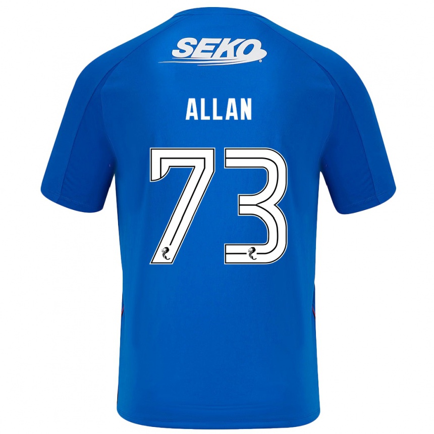 Kids Football Connor Allan #73 Dark Blue Home Jersey 2024/25 T-Shirt Uk