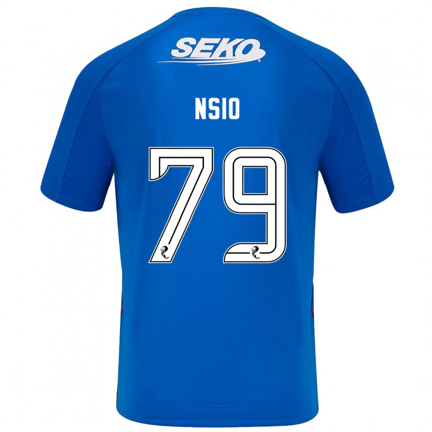 Kids Football Paul Nsio #79 Dark Blue Home Jersey 2024/25 T-Shirt Uk