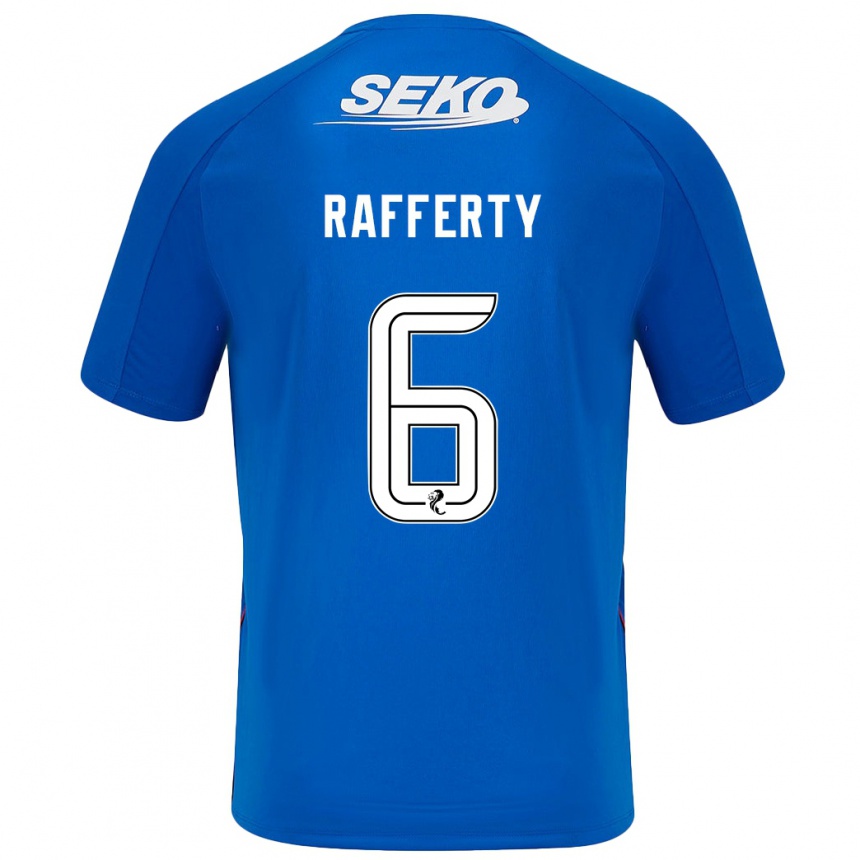 Kids Football Laura Rafferty #6 Dark Blue Home Jersey 2024/25 T-Shirt Uk