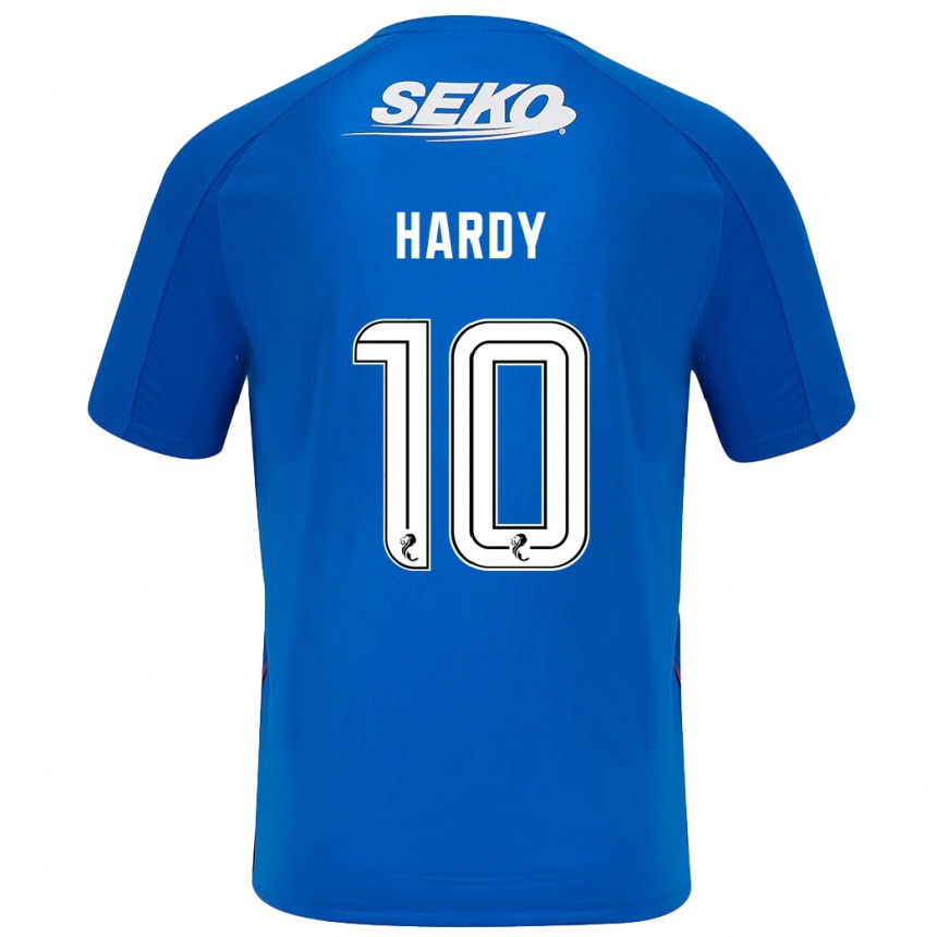 Kids Football Rio Hardy #10 Dark Blue Home Jersey 2024/25 T-Shirt Uk