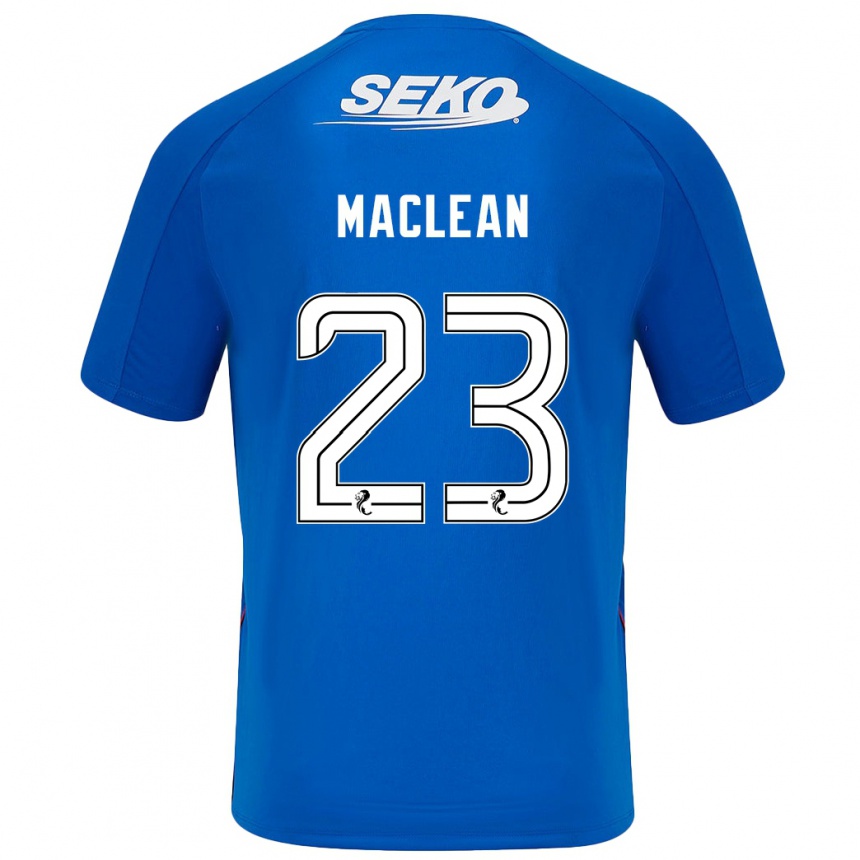 Kids Football Kirsty Maclean #23 Dark Blue Home Jersey 2024/25 T-Shirt Uk