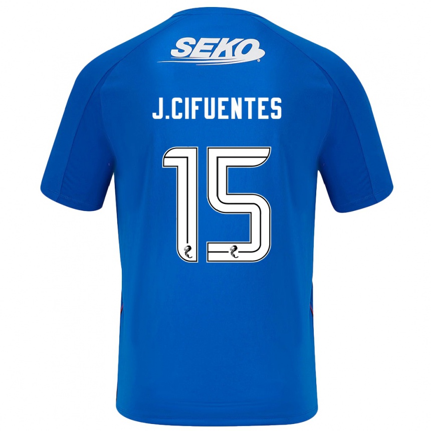 Kids Football José Cifuentes #15 Dark Blue Home Jersey 2024/25 T-Shirt Uk