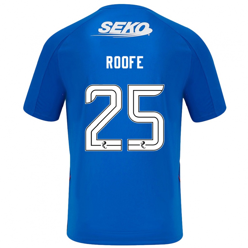 Kids Football Kemar Roofe #25 Dark Blue Home Jersey 2024/25 T-Shirt Uk