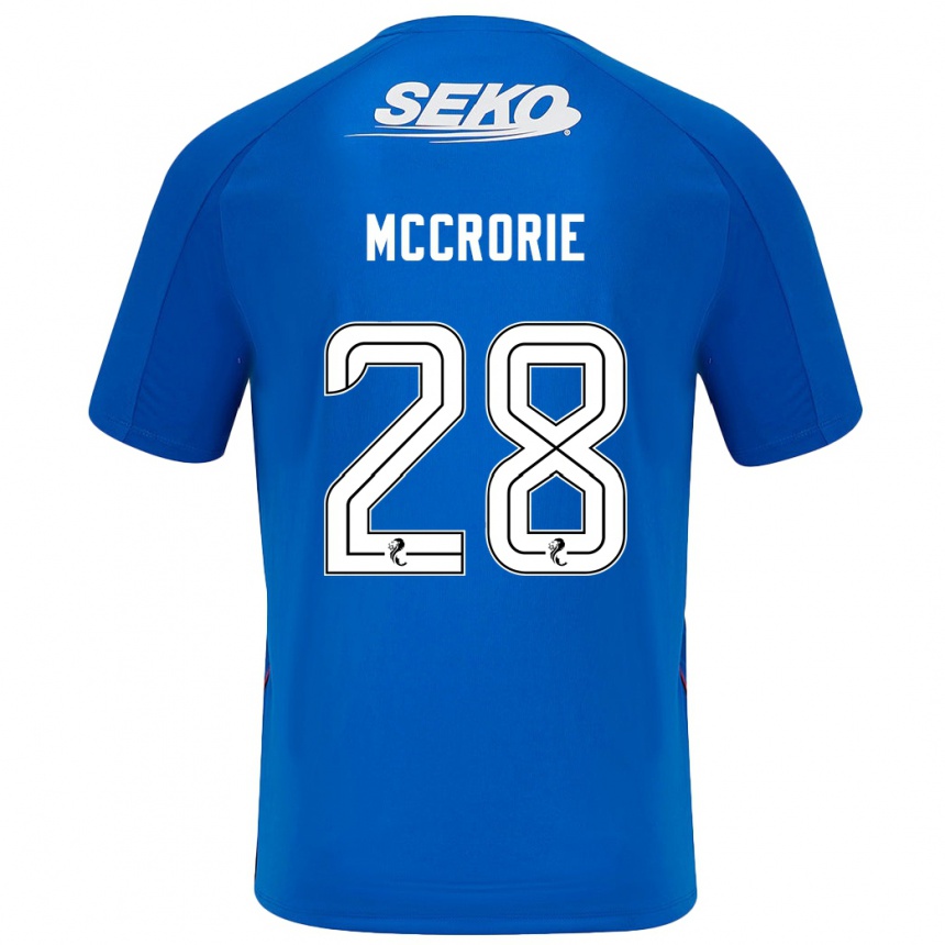 Kids Football Robby Mccrorie #28 Dark Blue Home Jersey 2024/25 T-Shirt Uk