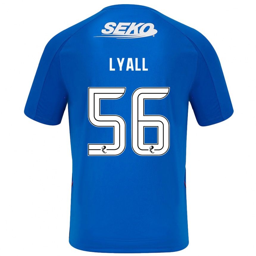 Kids Football Arron Lyall #56 Dark Blue Home Jersey 2024/25 T-Shirt Uk