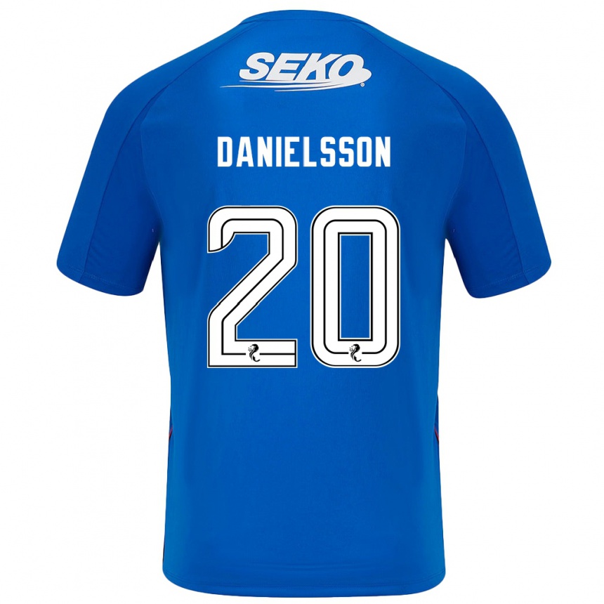 Kids Football Jenny Julia Danielsson #20 Dark Blue Home Jersey 2024/25 T-Shirt Uk