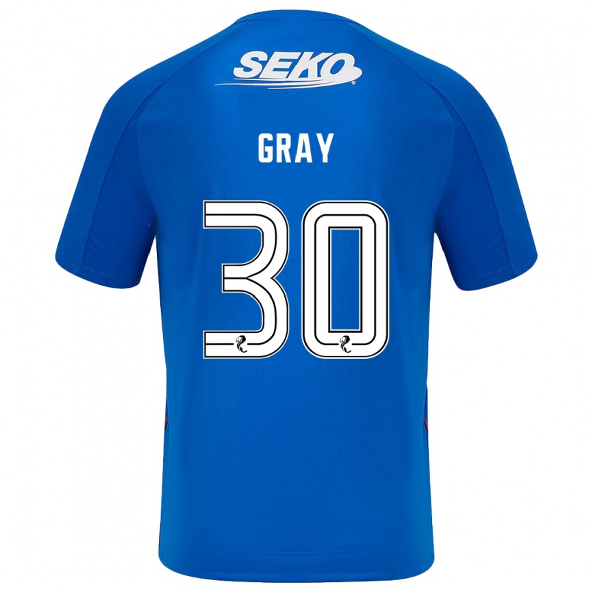 Kids Football Georgia Gray #30 Dark Blue Home Jersey 2024/25 T-Shirt Uk