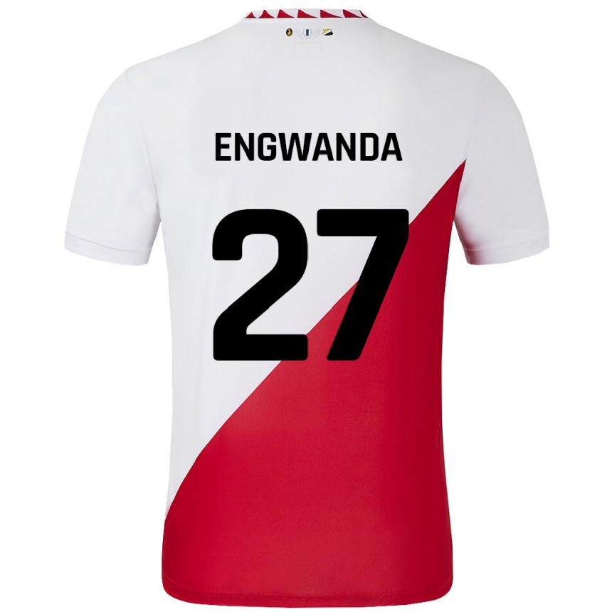 Kids Football Alonzo Engwanda #27 White Red Home Jersey 2024/25 T-Shirt Uk