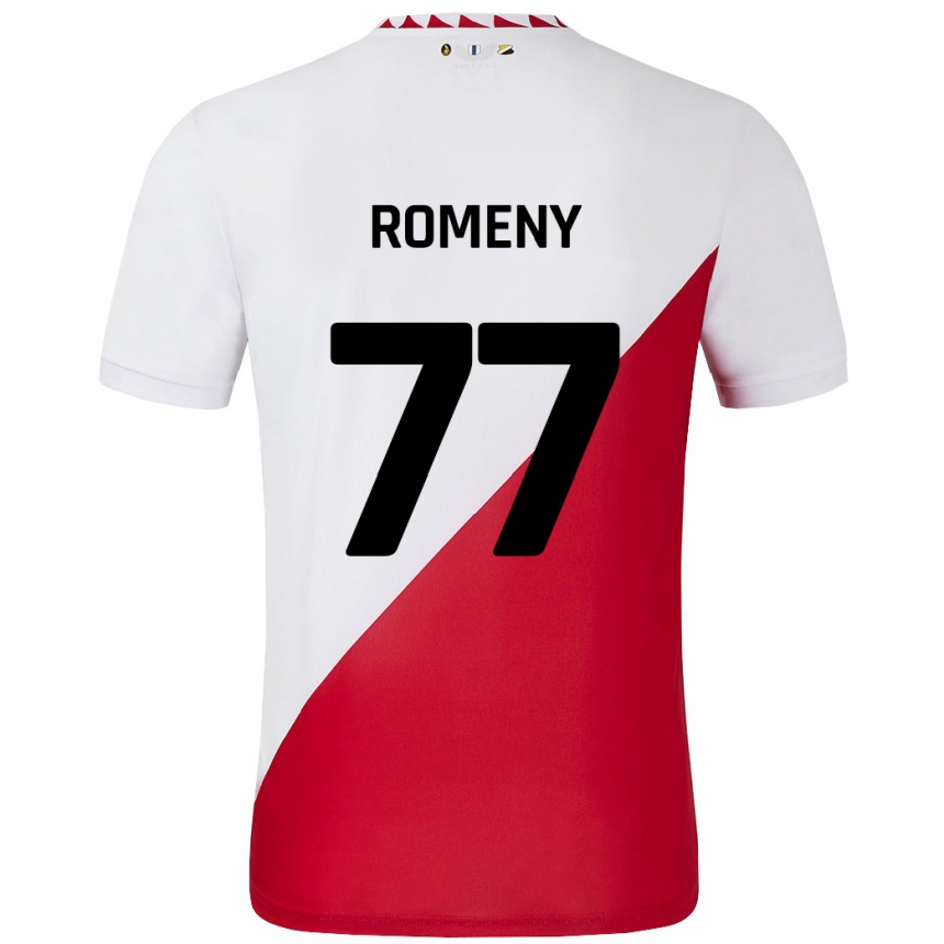 Kids Football Ole Romeny #77 White Red Home Jersey 2024/25 T-Shirt Uk