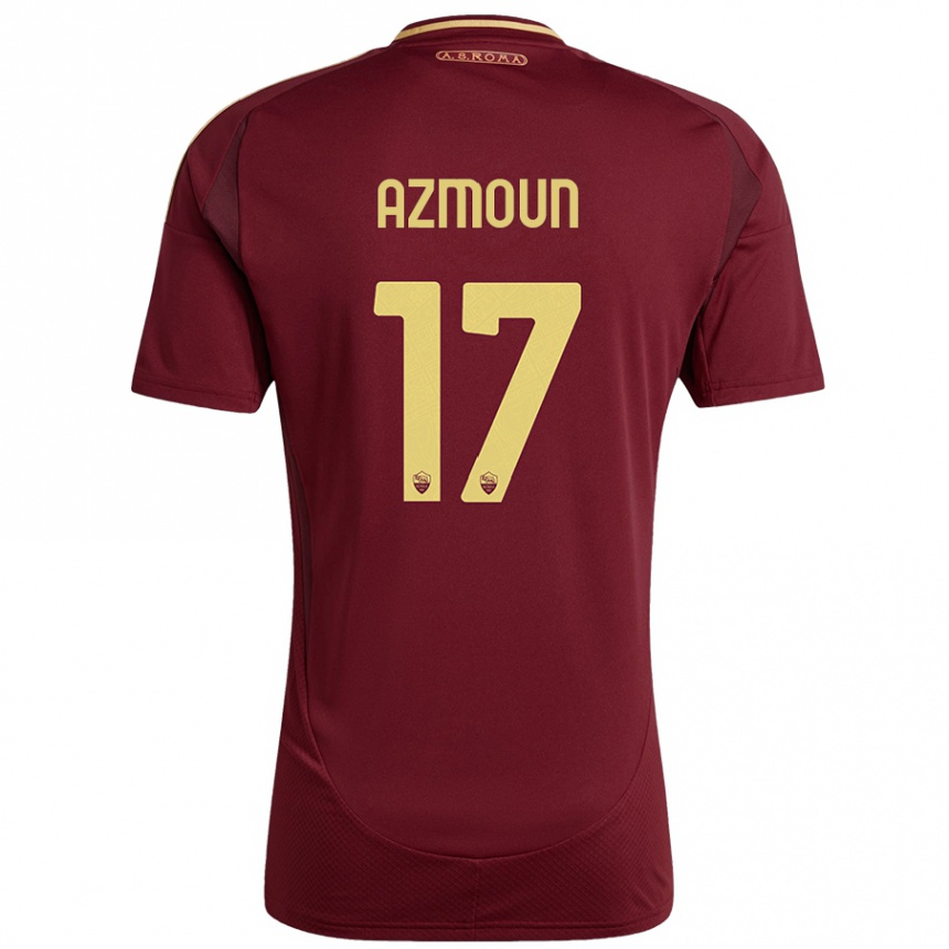 Kids Football Sardar Azmoun #17 Red Brown Gold Home Jersey 2024/25 T-Shirt Uk