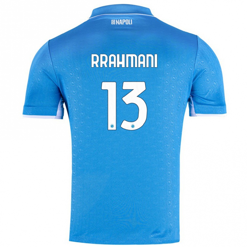 Kids Football Amir Rrahmani #13 Sky Blue Home Jersey 2024/25 T-Shirt Uk