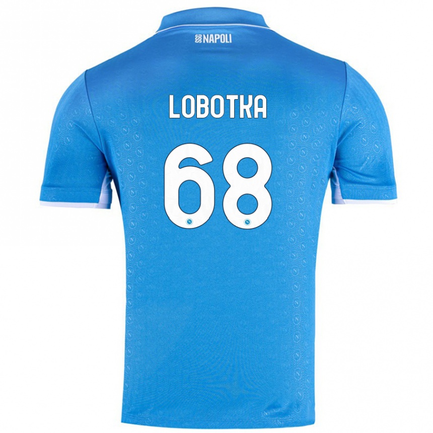 Kids Football Stanislav Lobotka #68 Sky Blue Home Jersey 2024/25 T-Shirt Uk