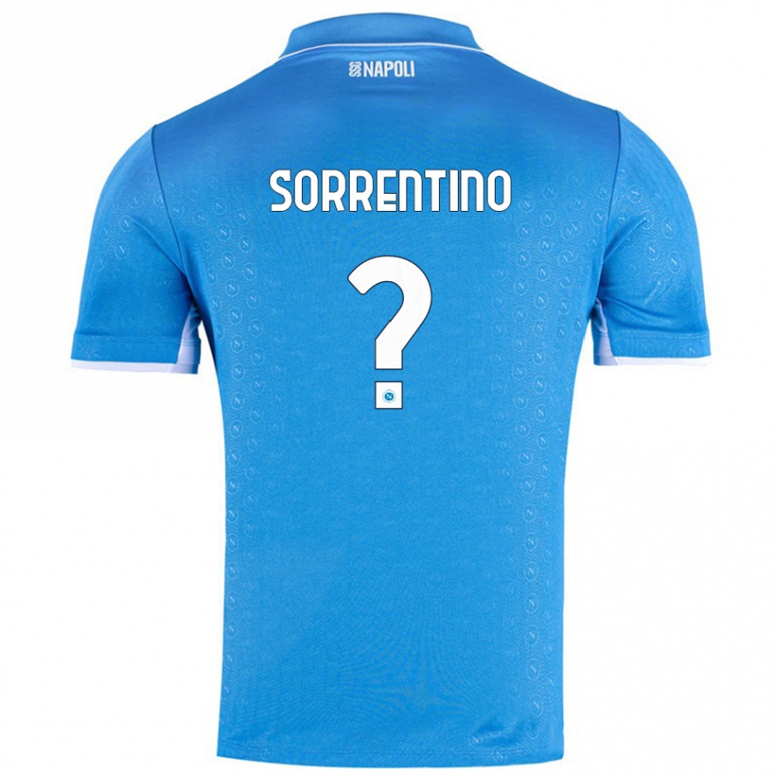 Kids Football Andrea Sorrentino #0 Sky Blue Home Jersey 2024/25 T-Shirt Uk