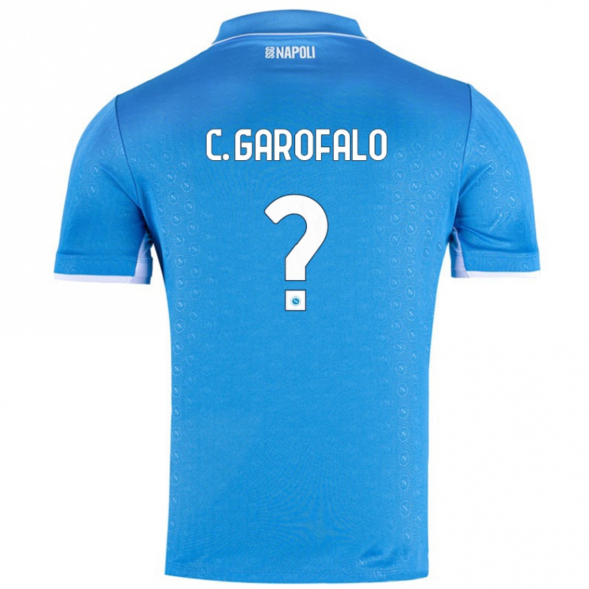 Kids Football Christian Garofalo #0 Sky Blue Home Jersey 2024/25 T-Shirt Uk