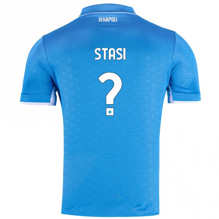 Kids Football Pasquale Stasi #0 Sky Blue Home Jersey 2024/25 T-Shirt Uk