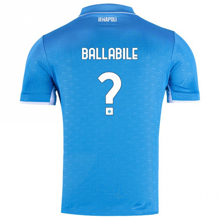 Kids Football Ernesto Ballabile #0 Sky Blue Home Jersey 2024/25 T-Shirt Uk