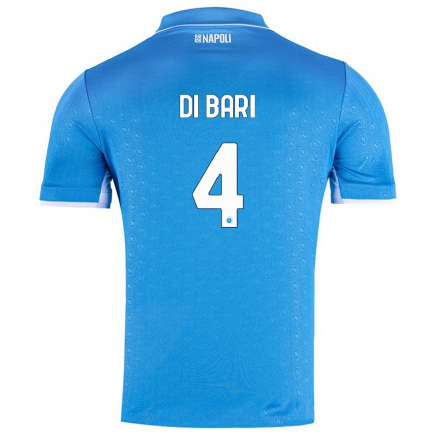 Kids Football Martina Di Bari #4 Sky Blue Home Jersey 2024/25 T-Shirt Uk