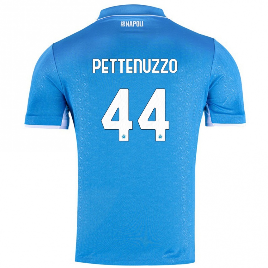 Kids Football Tecla Pettenuzzo #44 Sky Blue Home Jersey 2024/25 T-Shirt Uk