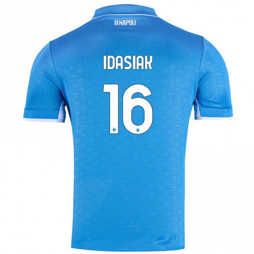 Kids Football Hubert Idasiak #16 Sky Blue Home Jersey 2024/25 T-Shirt Uk