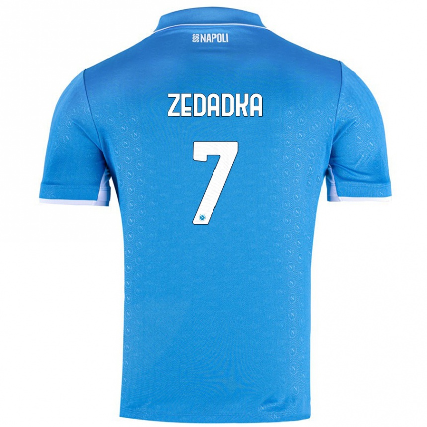 Kids Football Karim Zedadka #7 Sky Blue Home Jersey 2024/25 T-Shirt Uk