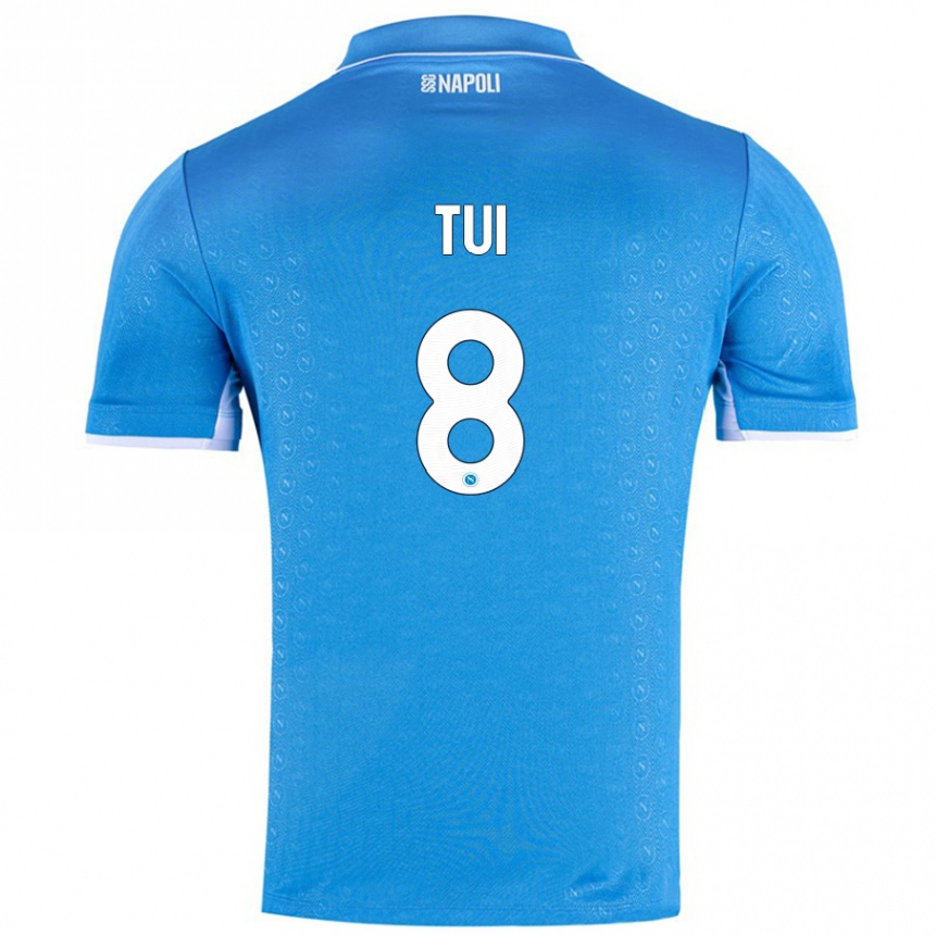 Kids Football Sara Tui #8 Sky Blue Home Jersey 2024/25 T-Shirt Uk