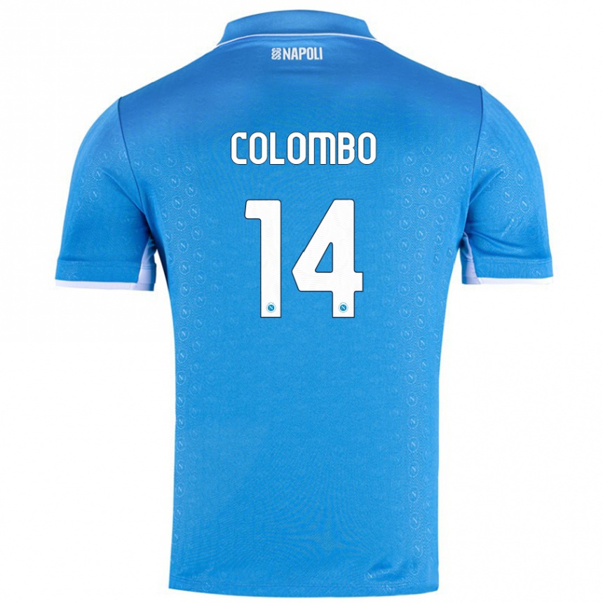 Kids Football Sofia Colombo #14 Sky Blue Home Jersey 2024/25 T-Shirt Uk