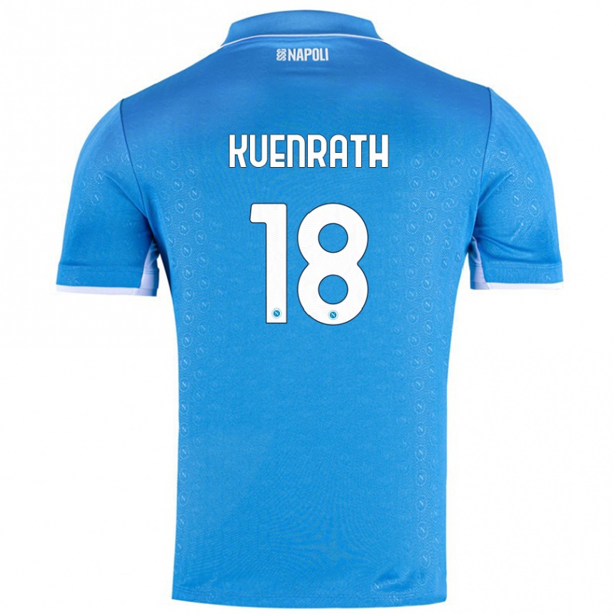 Kids Football Melanie Kuenrath #18 Sky Blue Home Jersey 2024/25 T-Shirt Uk