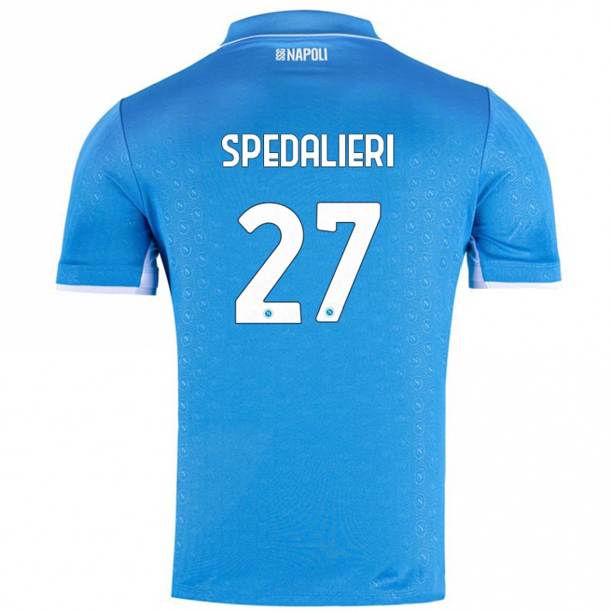 Kids Football Johnatan Andrea Spedalieri #27 Sky Blue Home Jersey 2024/25 T-Shirt Uk