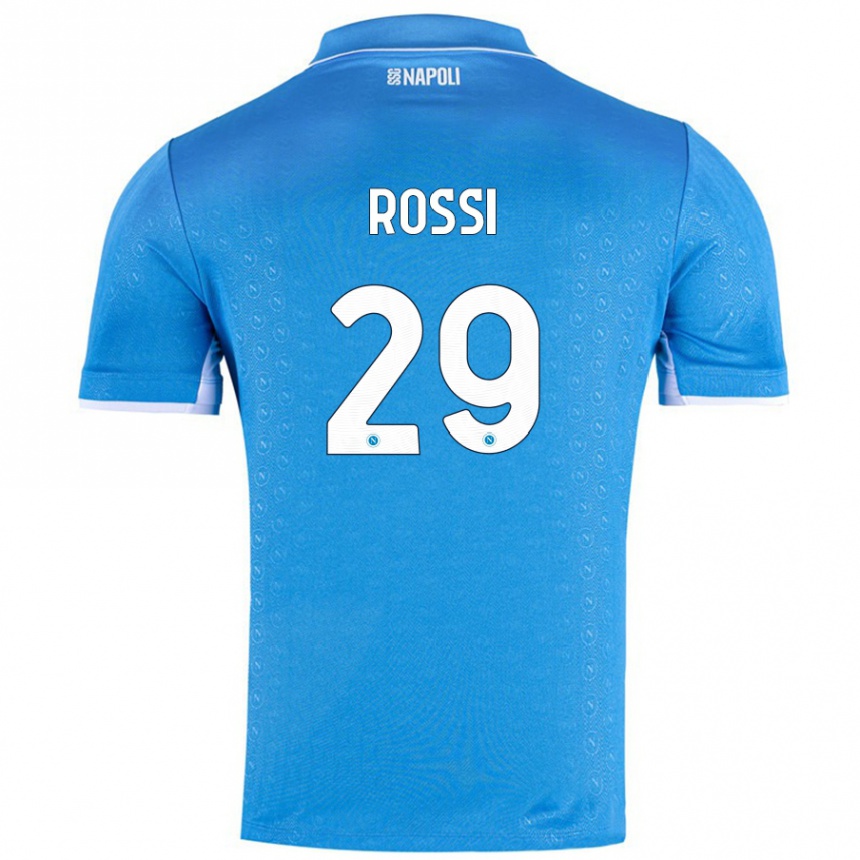 Kids Football Francesco Rossi #29 Sky Blue Home Jersey 2024/25 T-Shirt Uk