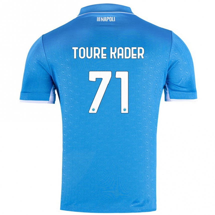 Kids Football Aziz Toure Kader #71 Sky Blue Home Jersey 2024/25 T-Shirt Uk