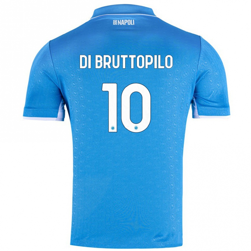 Kids Football Giuseppe Ambrosino Di Bruttopilo #10 Sky Blue Home Jersey 2024/25 T-Shirt Uk